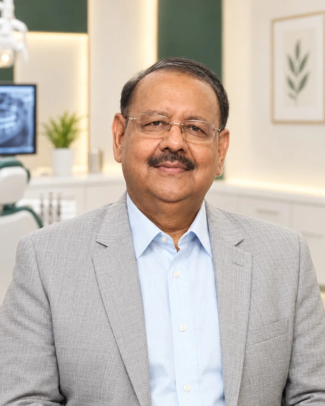 Col (Dr) Mahendra Azad, BDS, MDS, at Mahendra's Dental Studio, Hyderabad