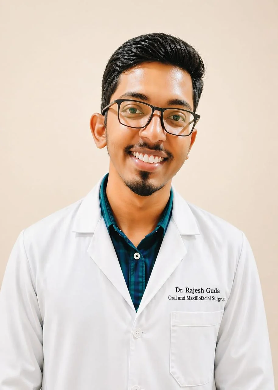 Dr. Rajesh Guda, BDS, MDS, Oral and Maxillofacial Surgeon at Mahendra's Dental Studio, Hyderabad