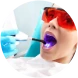 Laser root canal treatment in progress